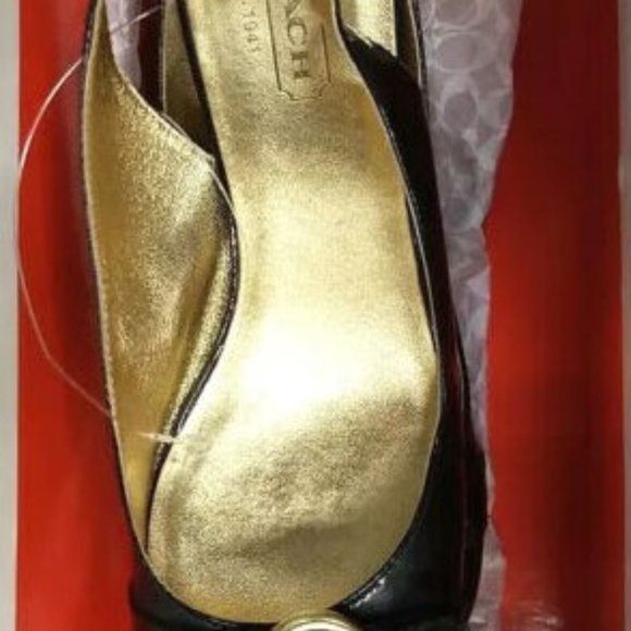 COACH Sling Back Shoes Size 8.5 Woman's Shoes w/ Original Box Woman's Flat Shoes - Picture 2 of 9